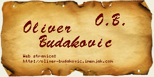 Oliver Budaković vizit kartica